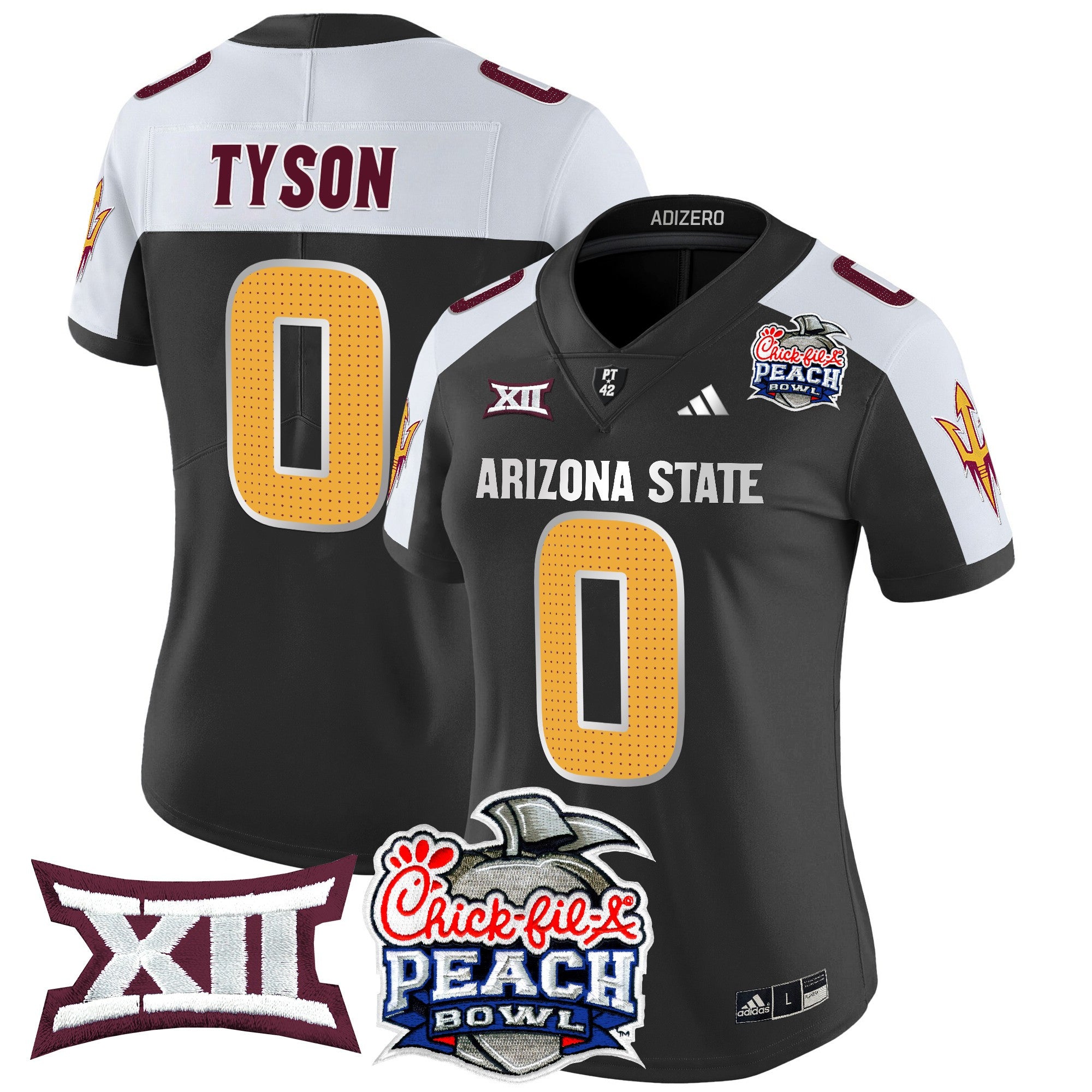 Women's Arizona State Sun Devils 2025 Peach Bowl Vapor Limited Jersey V2 - All Stitched