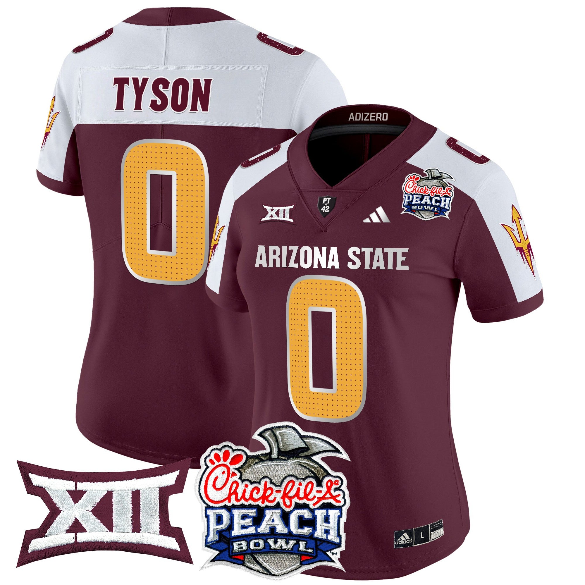 Women's Arizona State Sun Devils 2025 Peach Bowl Vapor Limited Jersey V2 - All Stitched
