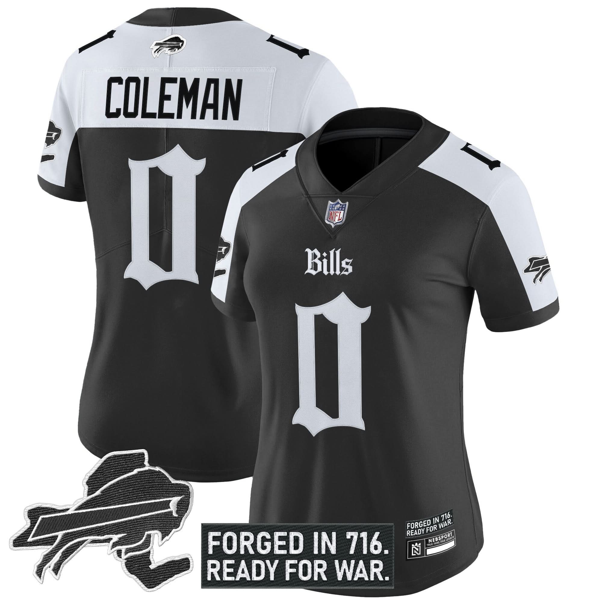 Women's Buffalo Bills 'Gothic Cold Front Edition' Vapor Limited Jersey - All Stitched